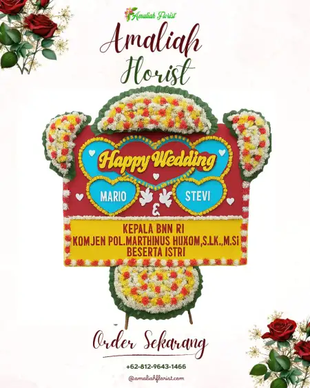Papan Bunga Pernikahan Duwel